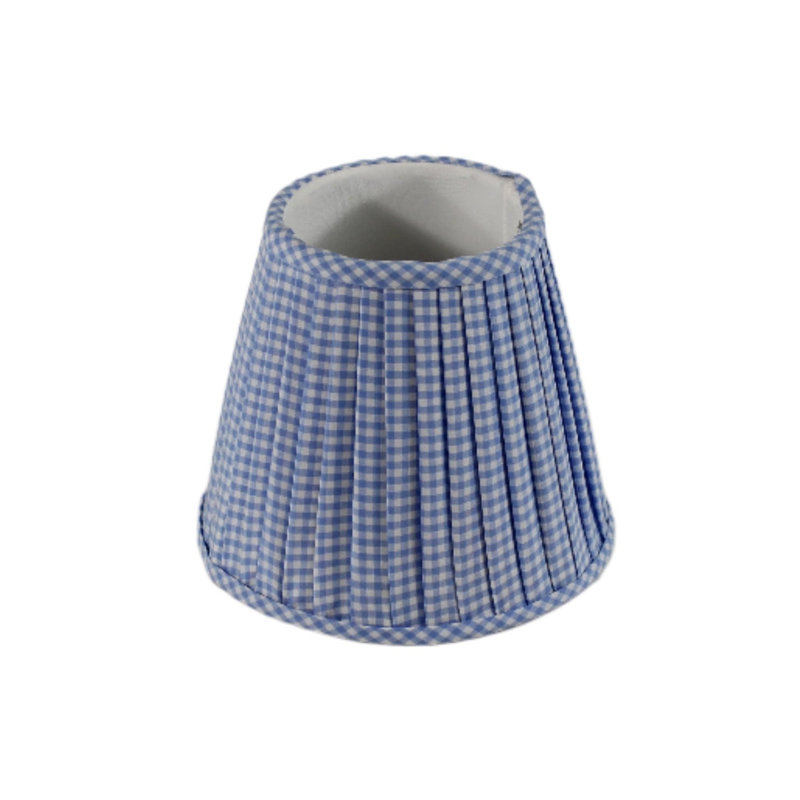 Housse de rideau à carreaux SM, Bleu clair