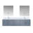 Geneva 80" Wall-Mounted Double Bathroom Vanity Set with Mirror-87285976-112951969