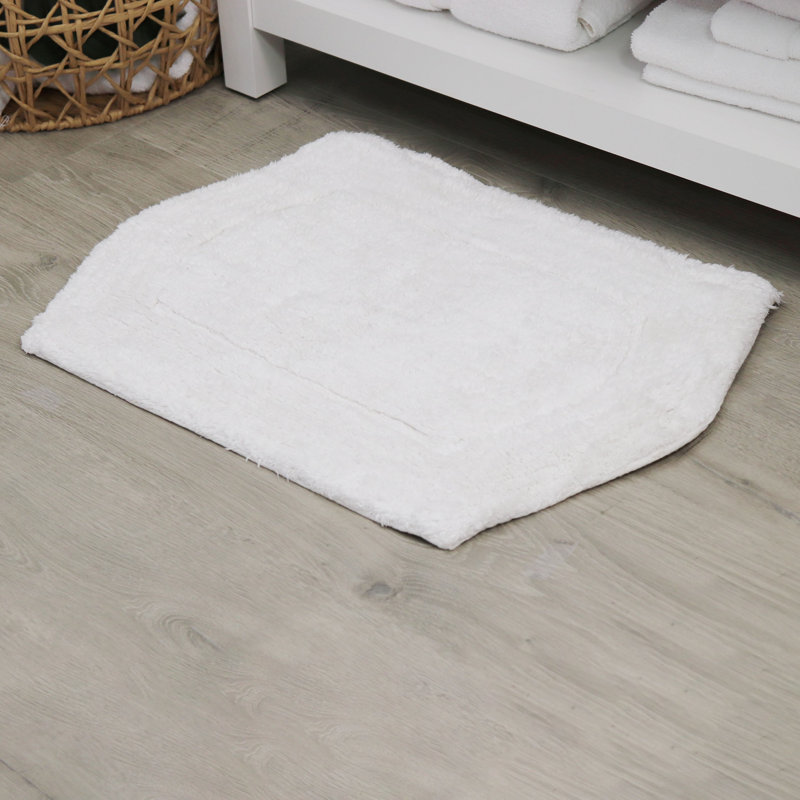 Tapis pour salle de bain Morissette, L 21 po x L 34 po, Blanc