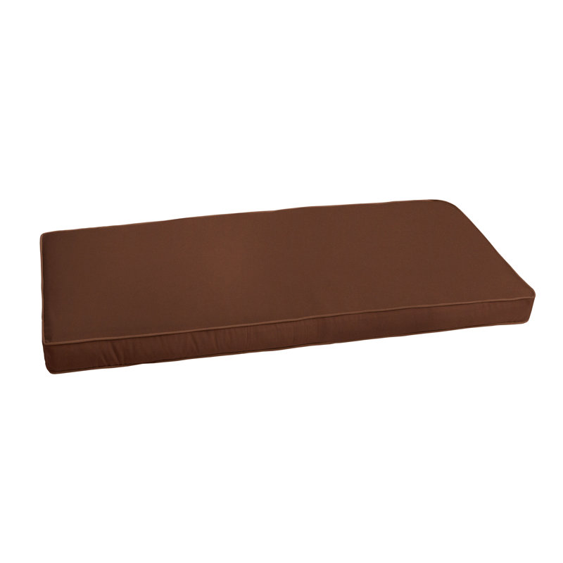 Sunbrella Outdoor Bench Seat Cushion, 3" H x 60" W x 19" D, Canvas Melon Sunbrella® Canvas