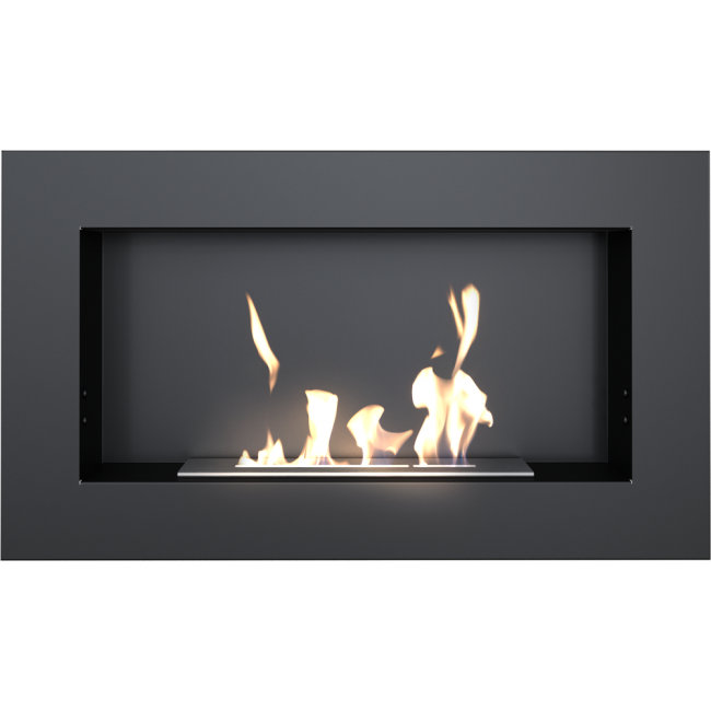 Wandbefestigter Ethanol-Kamin Golf Flat Schwarz