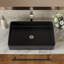 24"X16" Black Ceramic Rectangular Vessel Bathroom Sink