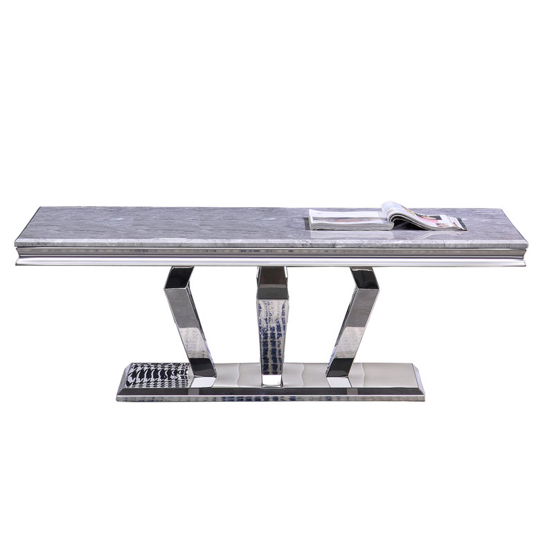 Georgiy Coffee Table, Gray/Silver