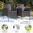 Birmadevi 6 - Person Patio Dining Set with Rectangular Table , Cushions Included