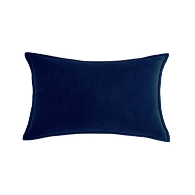 Ensemble de 2 housses de coussins décoratifs lombaires 12 po x 20 po couleur bleu marine