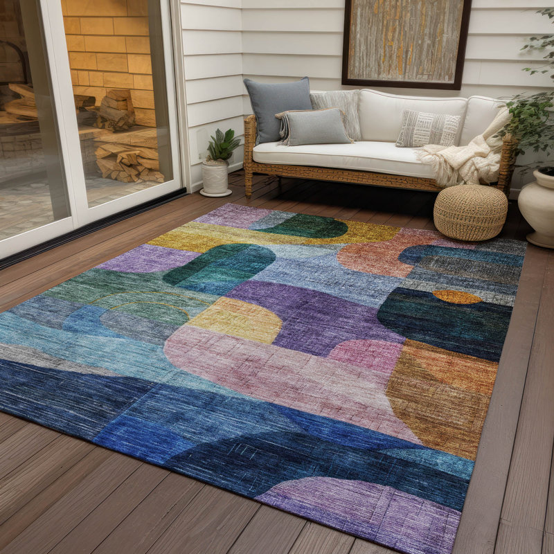  Machine Washable Indoor/Outdoor Christain ACN1115 Rug, Rectangle 5' x 7'6"