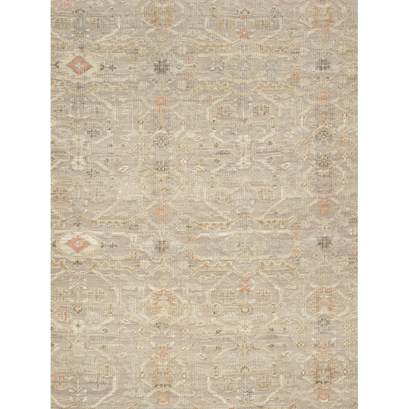 Oushak Hand-Knotted Silver Wool Area Rug