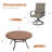 Round Patio Dining Set with Padded Swivel Ergonomic Chairs-977799709