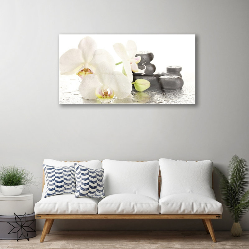 Flower Stones - No Frame Print on Glass