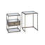 Solid Wood and Glass Top End Table