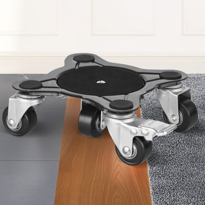 1200 lbs Capacity Steel Furniture Dolly Black Heavy-Duty Construction