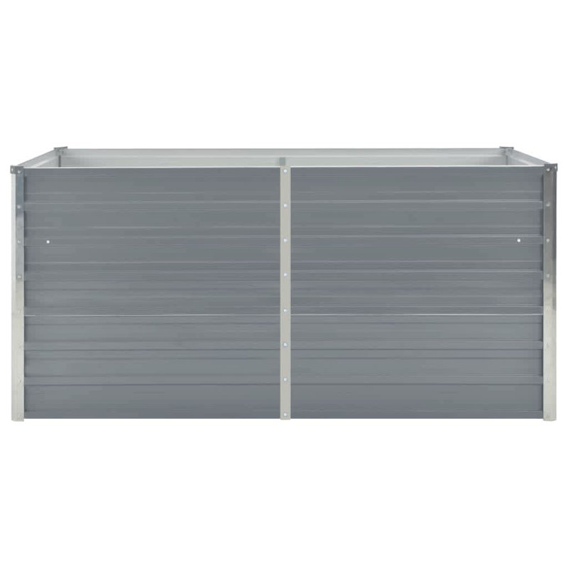 Arlington Metal Planter Box, 160cm H x 80cm W x 45cm D, Grey