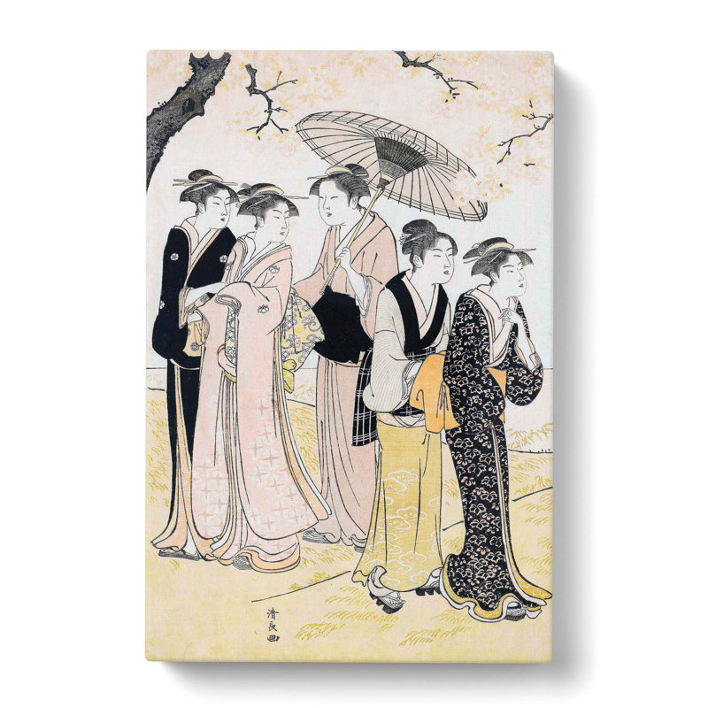 The Third Month by Torii Kiyonaga - Wrapped Canvas, 50cm H x 35cm W x 3cm D