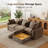 Acker 110'' Modern Chenille L-Shaped Modular Sectional Sofa with Storage Ottoman-2033321750