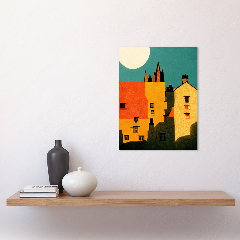 Paper Cut Dean Village Edinburgh - Print, Unframed, 40.5cm H x 30.5cm W