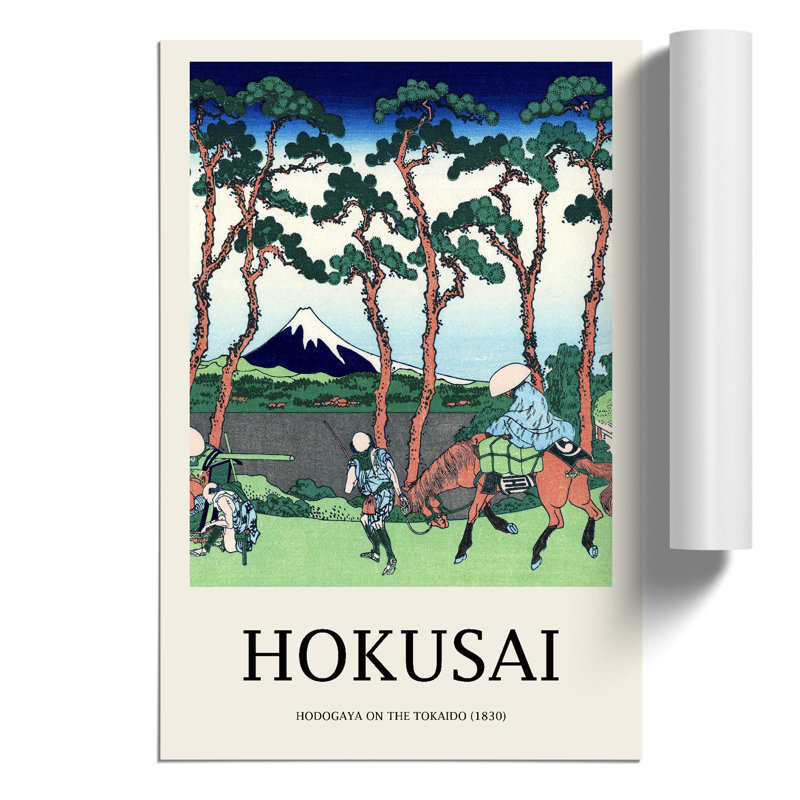 Hodogaya on the Tokaido Road Print by Katsushika Hokusai - Frameless Print, 30cm H x 21cm W x 0.1cm D