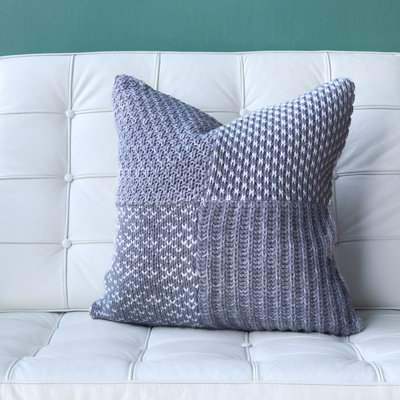 Hygge Check Knit Throw Pillow