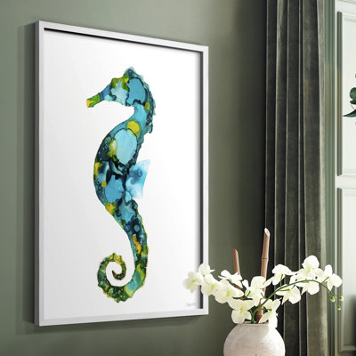 Hippocampe, reproduction encadrée - bois massif