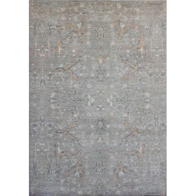 Hand Knotted Farahan Rug 9x12, Gray Afghan Wool Area Rug, Neutral Carpet, Distressed Classic Handmade Rug, Luxury Wool Rug