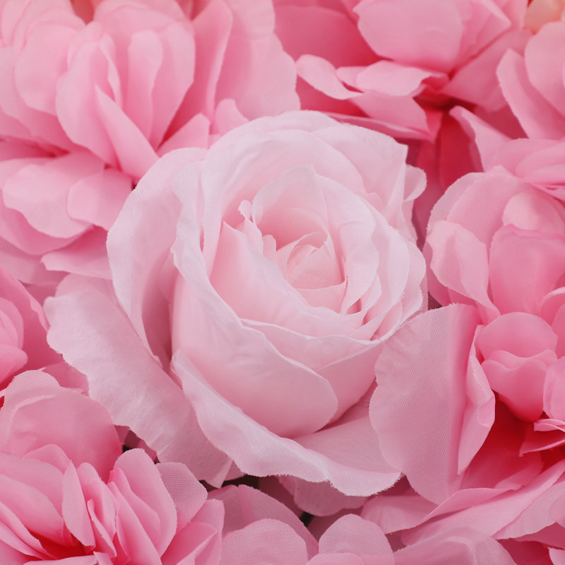 12 panneaux de fleurs artificielles avec fond de roses