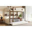 Lit superposé grand sur grand avec lit gigogne et tablettes de rangement-4689971