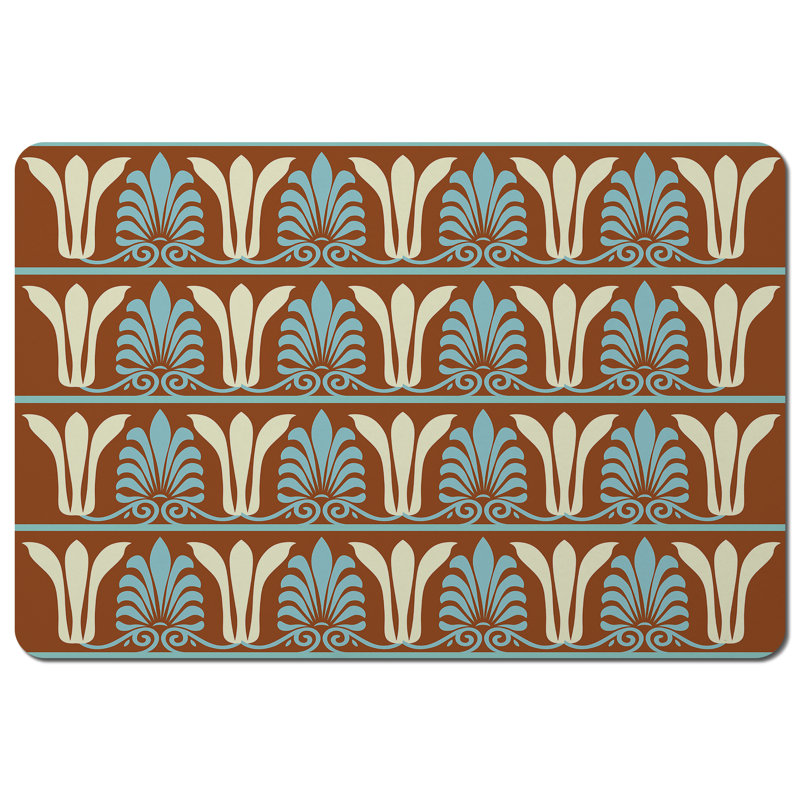 Aram Polyester-Coated Hardboard Floral Rectangle Placemat