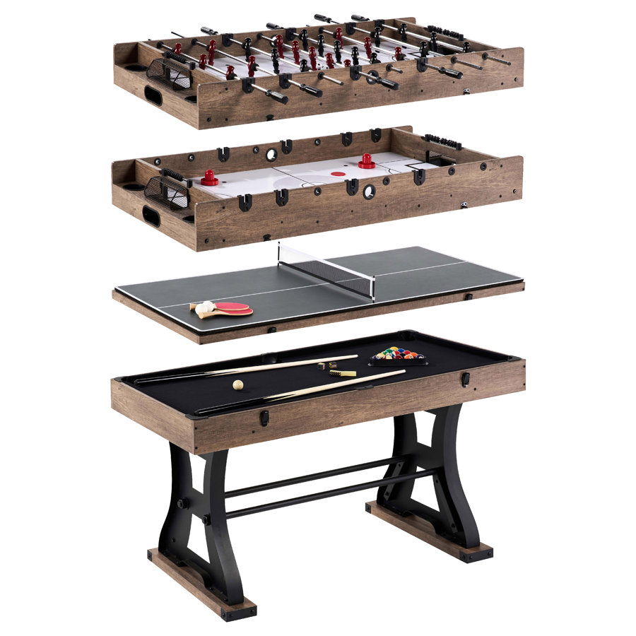 Barrington Coventry 54" 4-in-1 Combo Table with Pool, Ping Pong, Air Hockey and Foosball