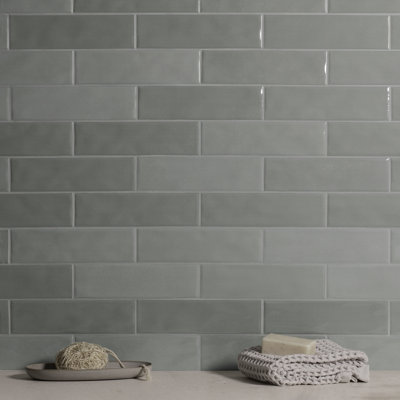 Countryside 3 in. x 10 in. Meadow Gloss Ceramic Subway Wall Tile