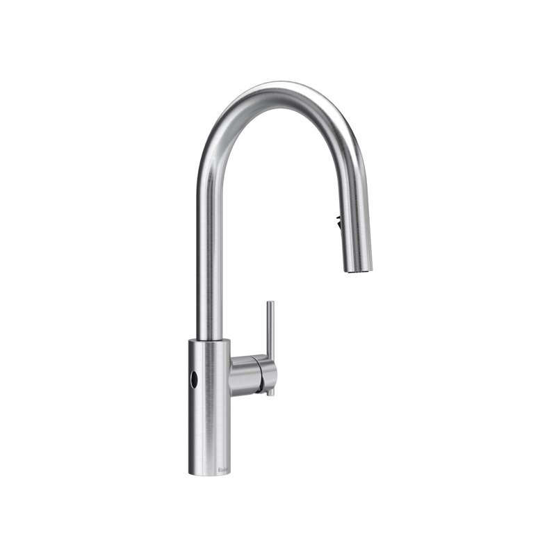 Robinet de cuisine latéral escamotable sans contact, Acier Inoxydable
