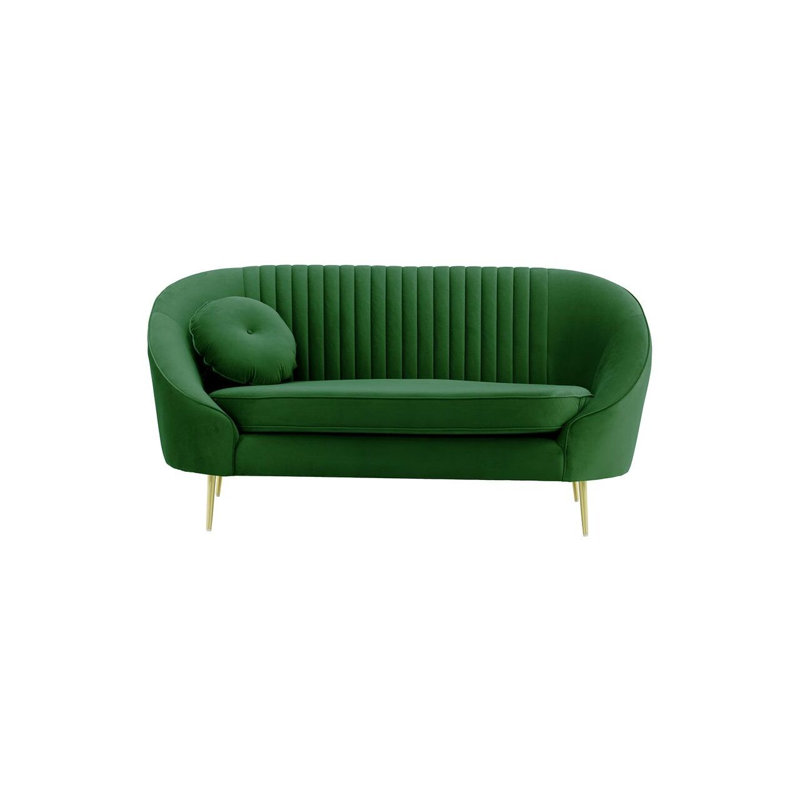 Avlynn 2 Seater Velvet Sofa, Green