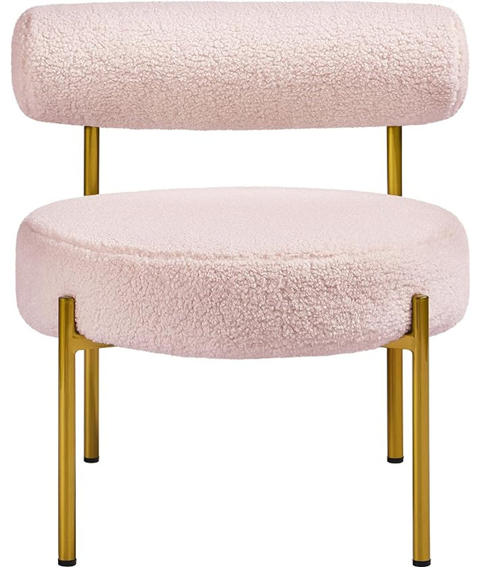 Pivot de 23 po Aniaha, Tissu bouclé rose