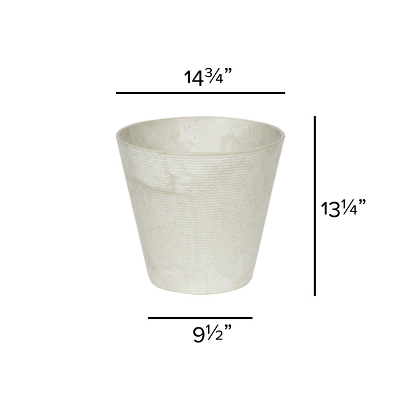 Pot à fleurs en résine Carreras, Menthe, H 13,25 po x l 14,75 po x P 14,75 po