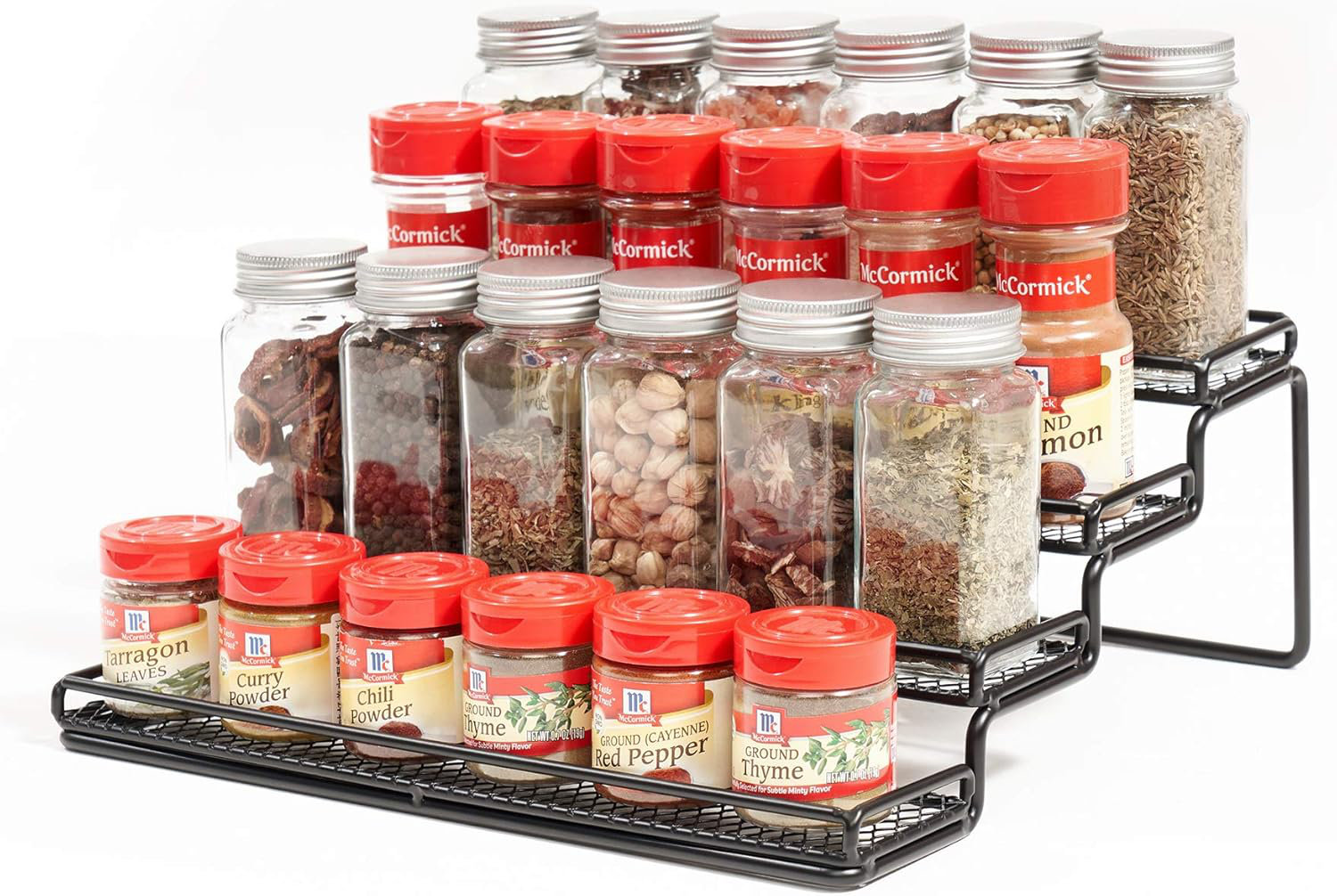 Cupboard Step Organiser For Kitchen Rebrilliant Tier Spice Rack