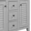 Base de meuble-lavabo simple 35 po Nahed seulement en gris