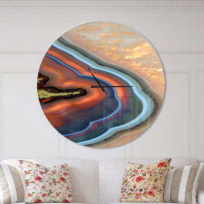 Abstract Mineral Texture - Modern wall clock