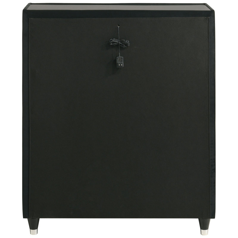 Commode 5 tiroirs DEL noire Mika