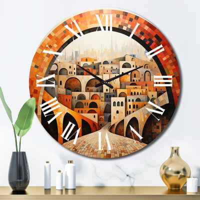 Horloge murale Orange Bridge