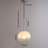 1-Light Modern White Gradient Glass Globe Pendant Light-2033297677