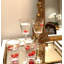 Ensemble de 6 verres à eau martelés carrés avec bordure dorée-1848096642