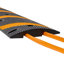 Caoutchouc Speed Bump 72 x 11,8 x 1,8 po 1 paquet de 2 rampes de protection de câble noir / jaune avec capacité de 22 000 lb et vis d'extension