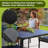 6 Person Outdoor Dining Set With Rectangular Table — Includes 4 Fixed & 2 Swivel Cushioned Armchairs