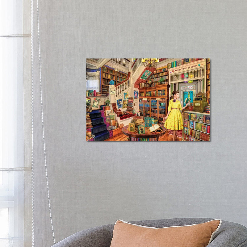 Wish Upon A Bookshop I by Aimee Stewart - Gallery-Wrapped Canvas Giclée on Canvas, Wrapped Canvas