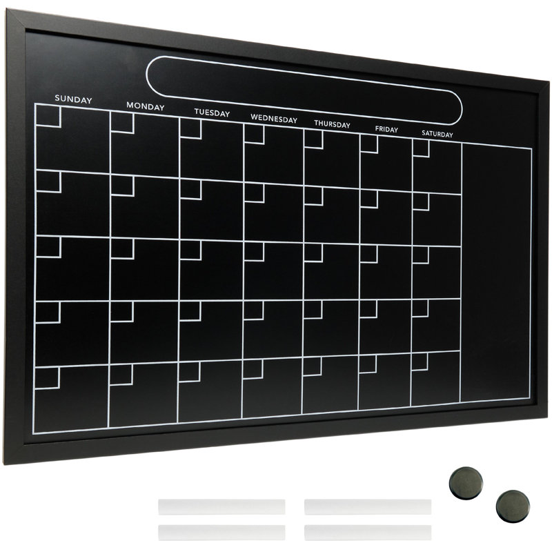 Tableau noir magnétique mural, H 20 po x l 30 po x P 1,50 po