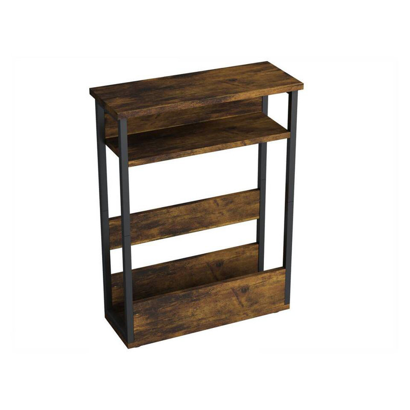 Ancika Solid Wood End Table, Rustic