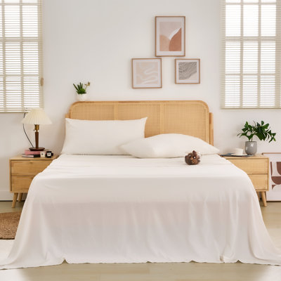 Ensemble de draps profond avec ourlet plissé