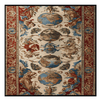 Tapis brun français lavable à la machine