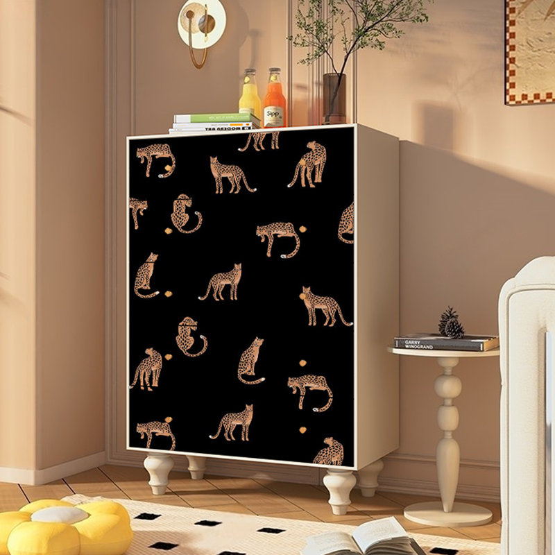 Commode décorative à cinq tiroirs Retro, Blanc