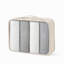 Bagage de cabine rigide de 20 pouces, valise légère en ABS durable avec roulettes pivotantes, verrou TSA intégré, 2 cubes de rangement, bleu-gris