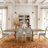 20" H Mid Century Modern Upholstered Linen Side Chair  King Louis Back Solid Wood Dining  Chairs-205656327