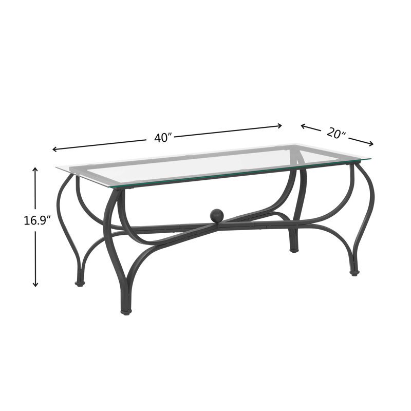 Ensemble de 3 tables basses décoratives en verre trempé Reiana